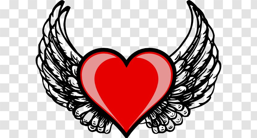 Heart Drawing Clip Art - Flower - Hearts With Wings Transparent PNG