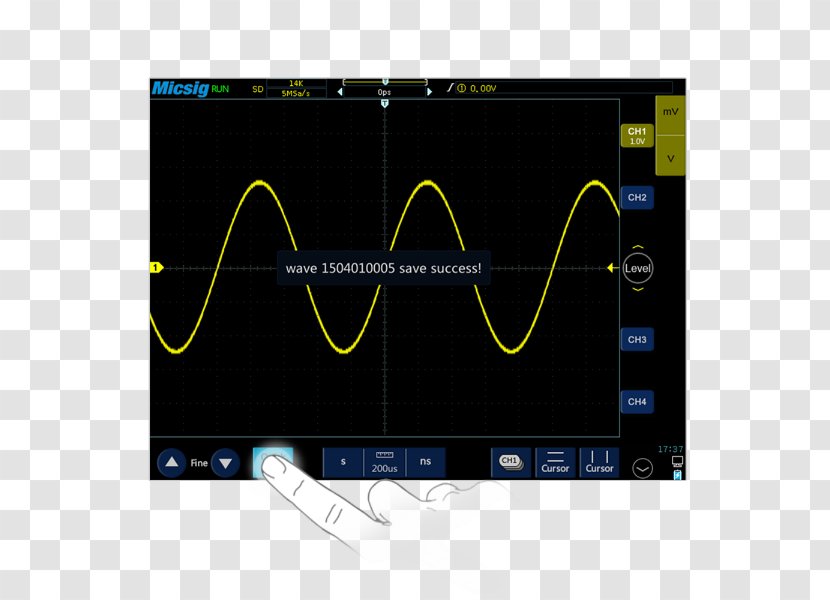 Sampling Rate Oscilloscope Electronics Display Device - Text - Gradient Division Line Transparent PNG