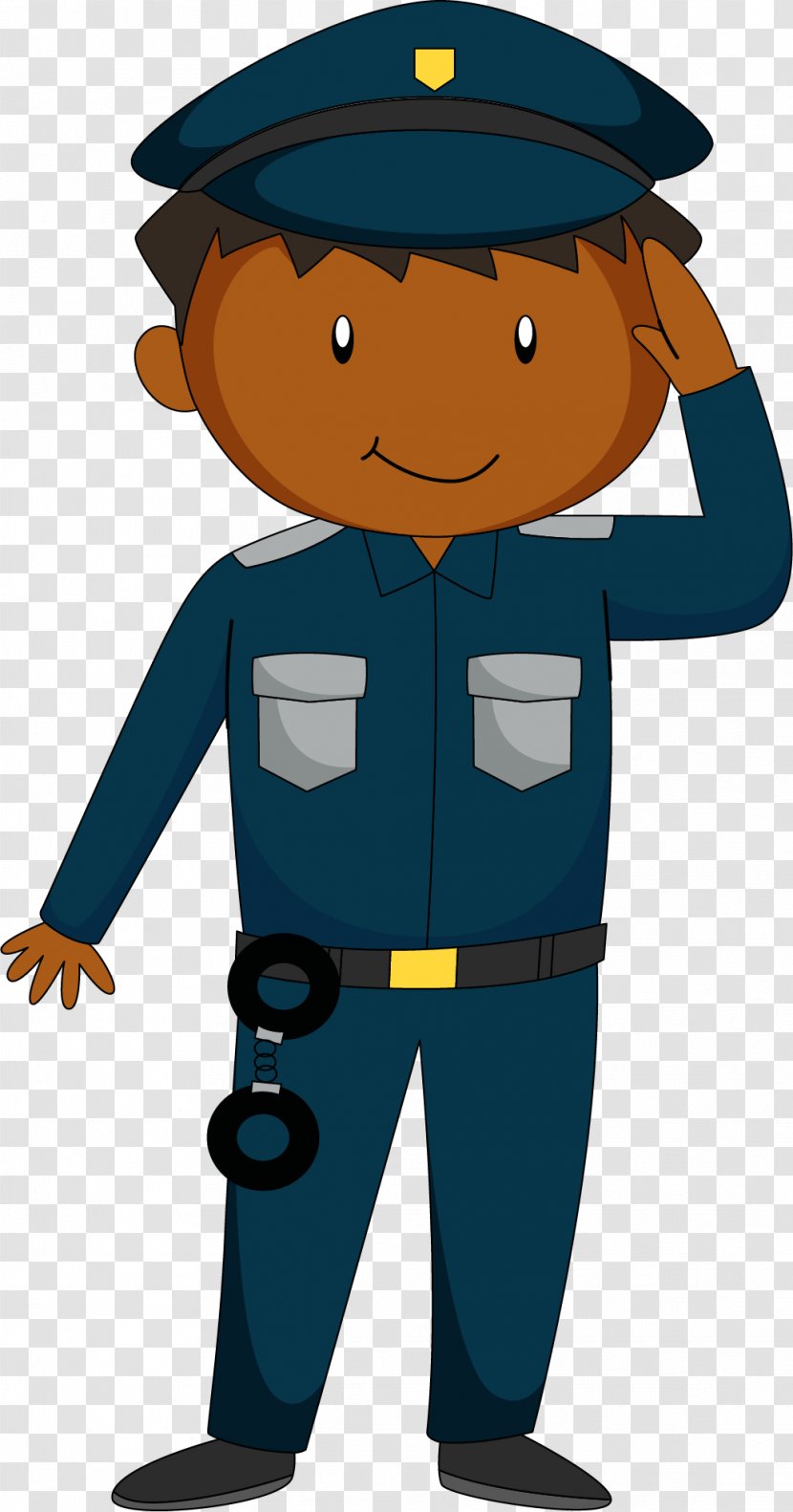 Salute Police Officer Cartoon - Standing - Guards Transparent PNG