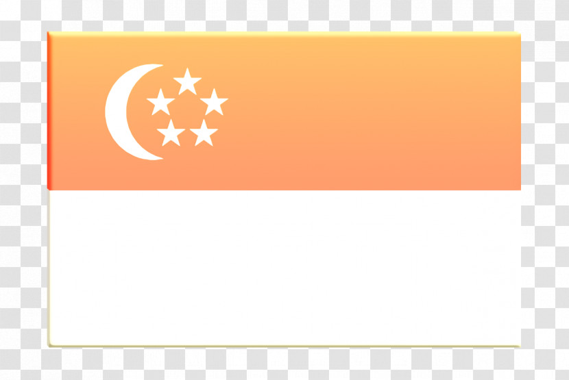 Singapore Icon Rectangular Country Simple Flags Icon Transparent PNG