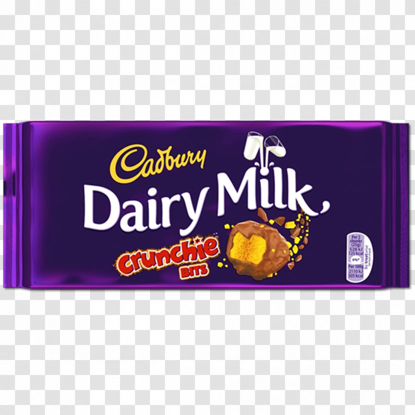 Chocolate Bar Crunchie Cadbury Dairy Milk - Confectionery Transparent PNG