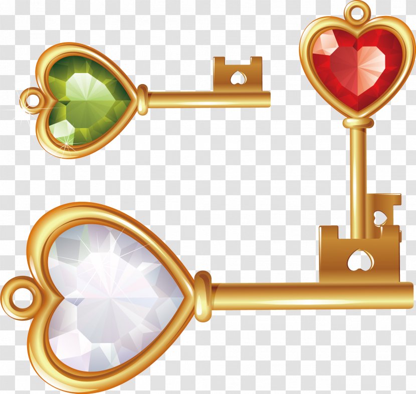 Diamond Gold Euclidean Vector Icon - Body Piercing Jewellery - Key Transparent PNG