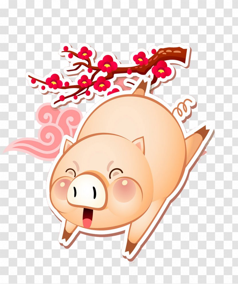 Domestic Pig Happy Piggy! Wallpaper - Like Mammal - Piggy Transparent PNG
