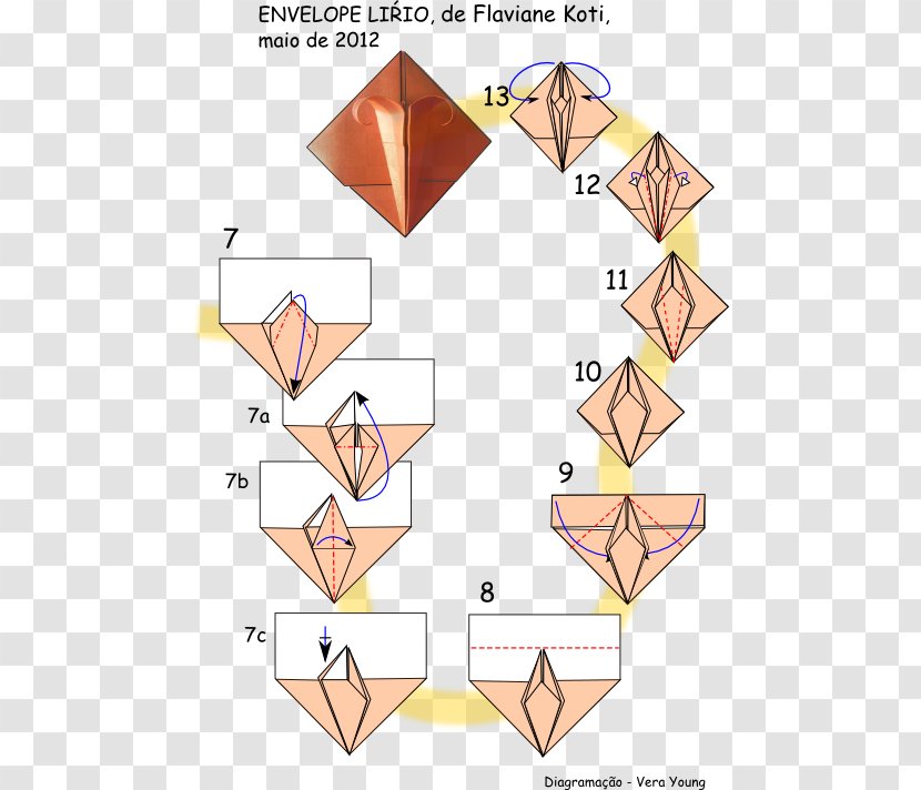 Origami Em Flor: KUSUDAMA, GUIRLANDAS E BUQUES Paper Crane Modular - Diagram Transparent PNG