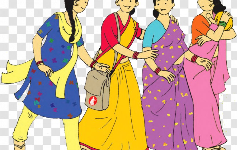 India National - Costume Design - Sari Dress Transparent PNG