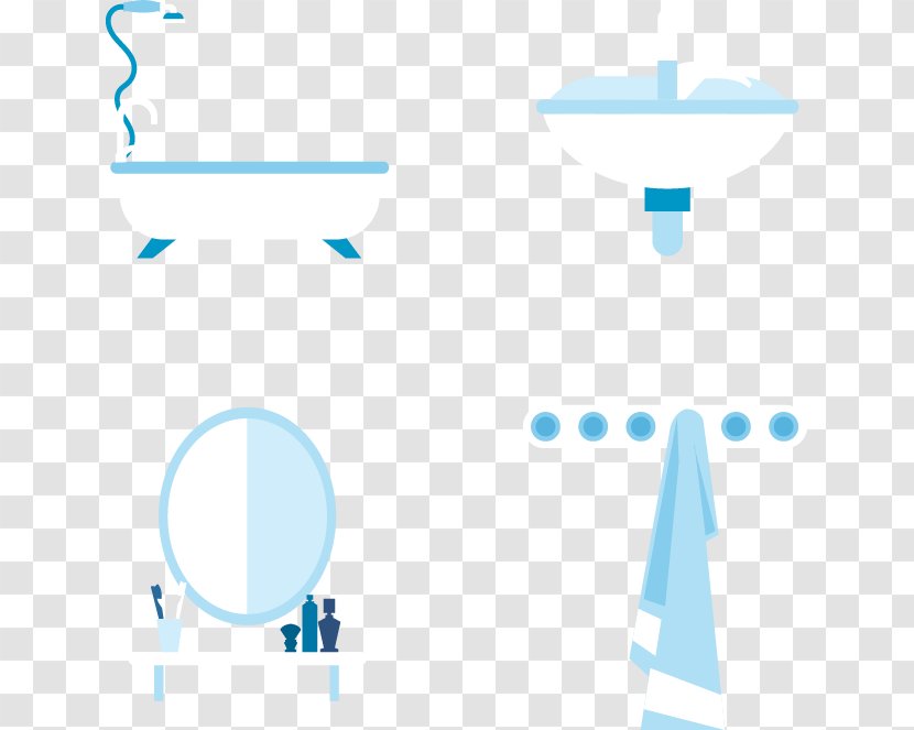 Towel Blue - Paper - Kitchen Appliances Transparent PNG