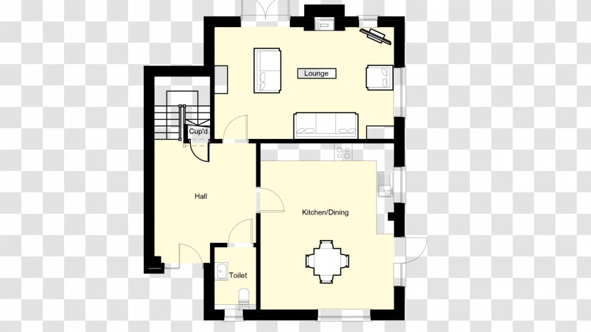 Floor Plan House Open - Schematic Transparent PNG