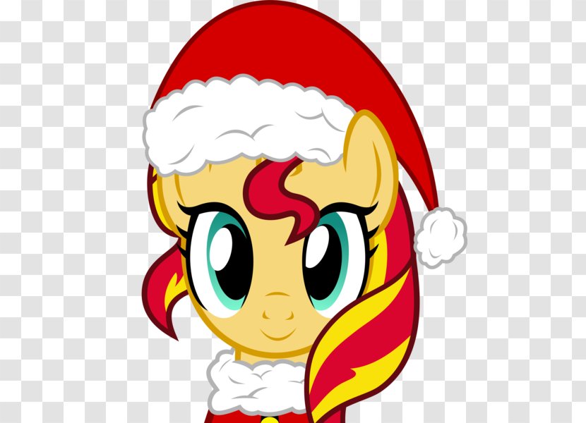 Sunset Shimmer Santa Claus Christmas Day Rainbow Dash Suit Transparent PNG