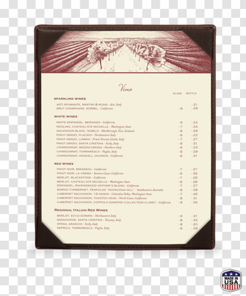 Restaurant The Menu Shoppe Leather Cattle - Artificial Transparent PNG