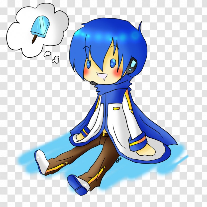 Kaito Kuroba Chocolate Ice Cream Vocaloid - Watercolor Transparent PNG