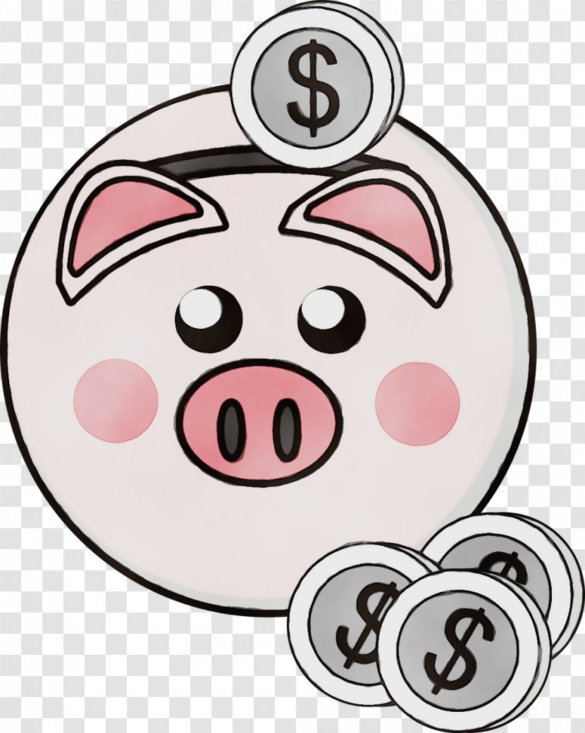 Pink Cartoon Nose Head Clip Art - Cheek Snout Transparent PNG