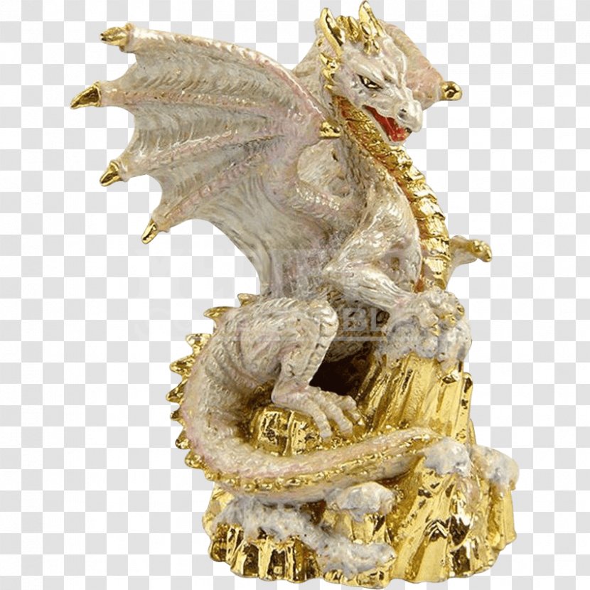 Statue Stone Sculpture Figurine Dragon - Golden Transparent PNG