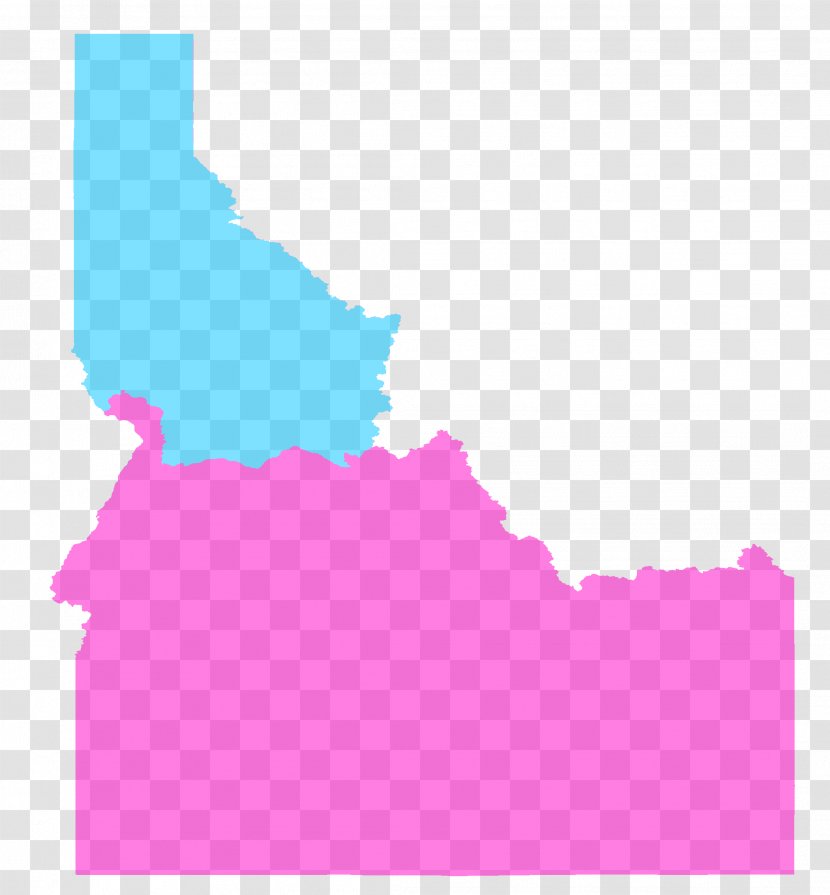 Idaho US Presidential Election 2016 Map Time Zone - Text Transparent PNG