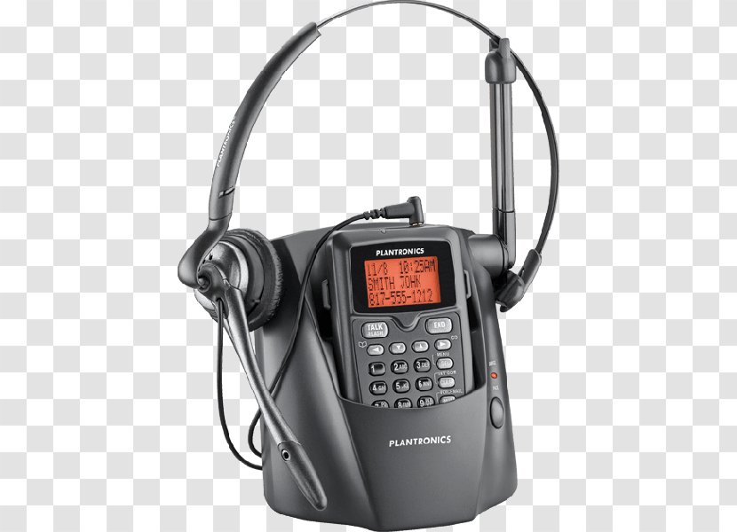 Plantronics CT14 Headset Cordless Telephone - Silhouette - Wireless With Phone Transparent PNG