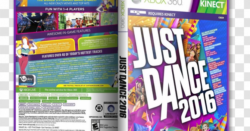 Just Dance 2016 2015 Dance: Disney Party 2 4 Wii Transparent PNG