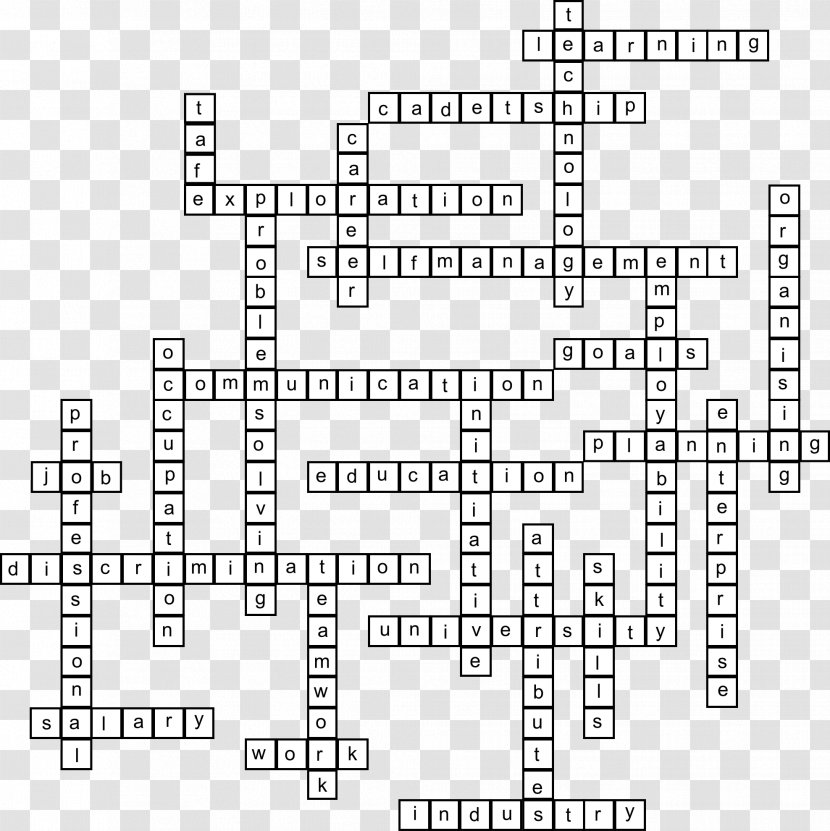 Crossword Discovering Careers Puzzle Word Search - Heart - Readiness Review Transparent PNG