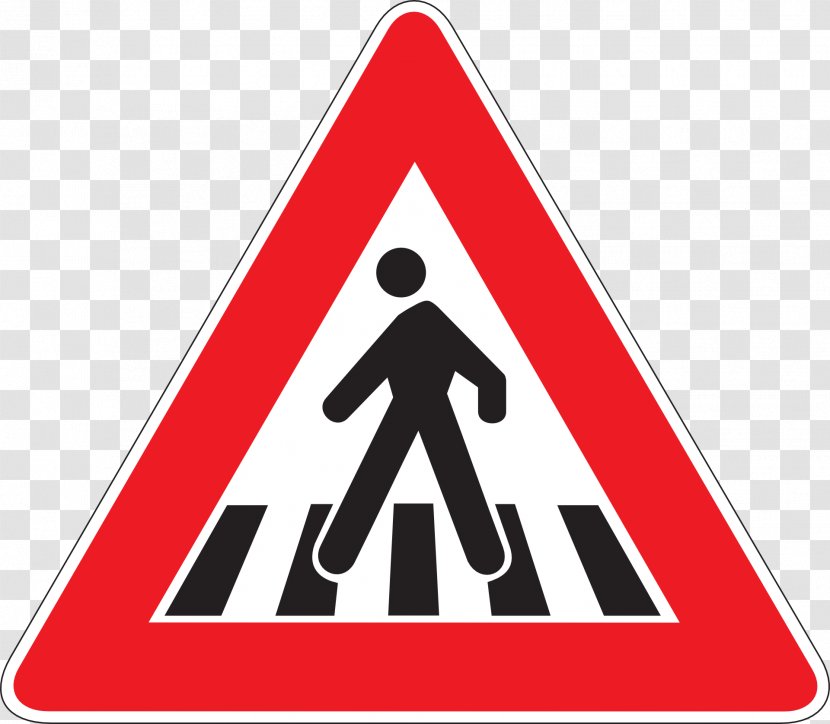 Traffic Sign Pedestrian Crossing Warning Attraversamento Pedonale - Symbol - Information Safety Transparent PNG