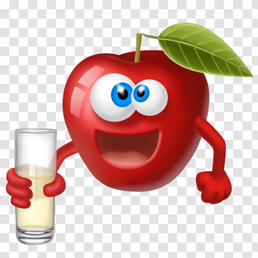 Apple Juice Fruit Cartoon - Orange - Fresh Transparent PNG