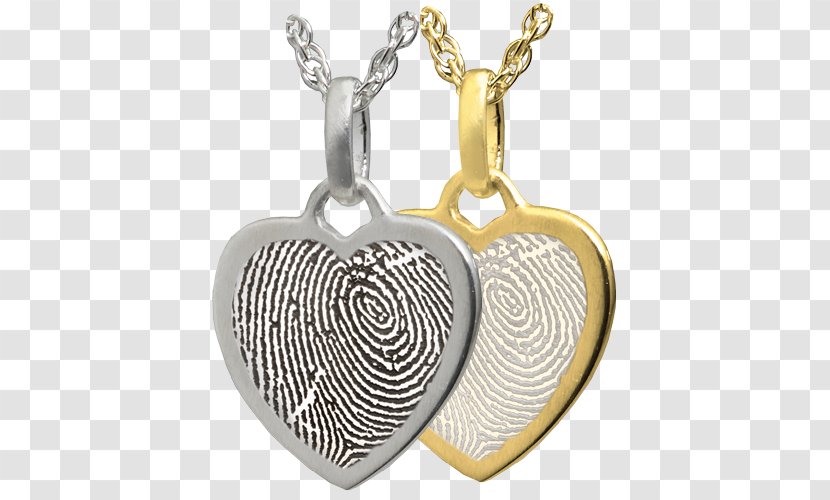 Locket Gold Plating Silver Jewellery - Heart Fingerprint Transparent PNG