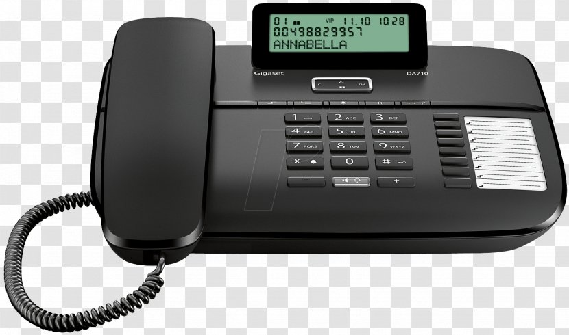 Gigaset DA710 Telephone Home & Business Phones Phone Da310 DA810A - Analog Signal Transparent PNG
