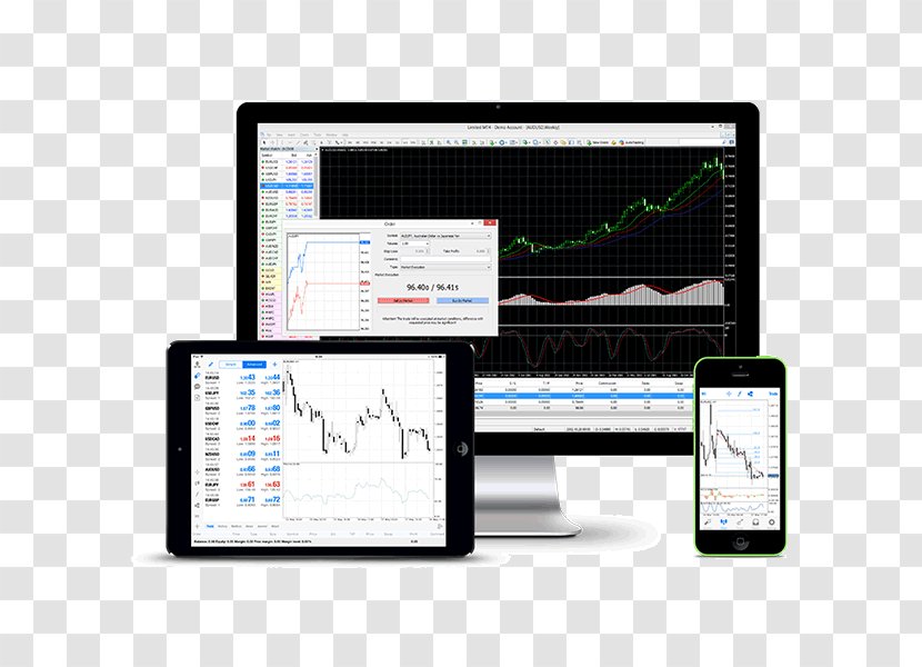 MetaTrader 4 Foreign Exchange Market Electronic Trading Platform - Display Device - Premium Accoun Transparent PNG