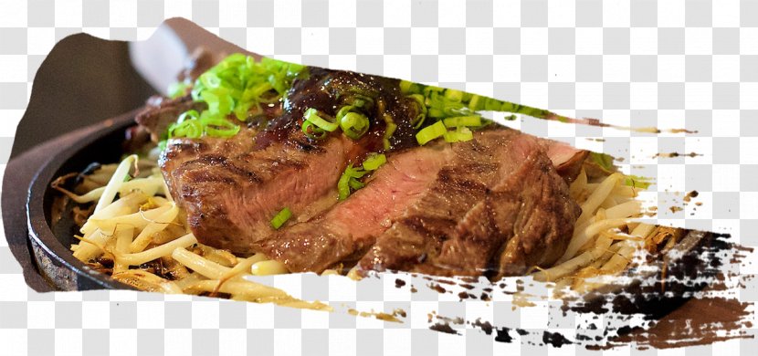 Sirloin Steak European Cuisine Beef Tenderloin Short Ribs Rib Eye - Food - Roast Duck In Kind Transparent PNG