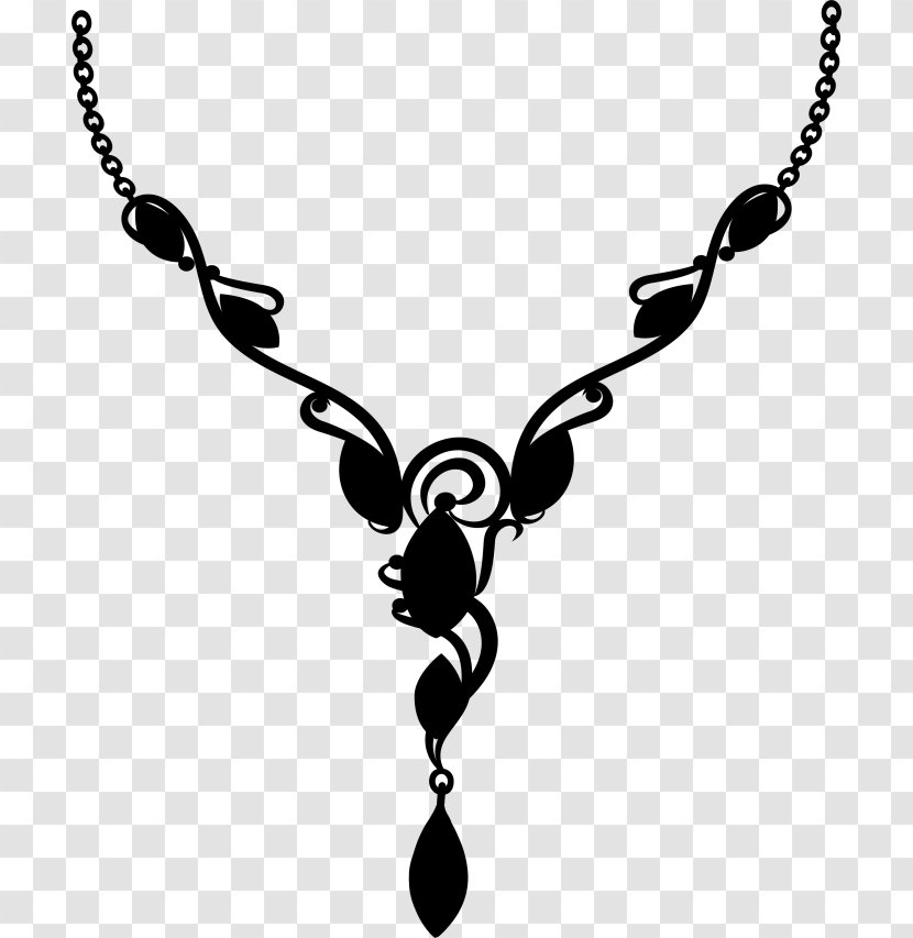 Necklace Pendant Black & White - Bead - M Jewellery Chain Transparent PNG