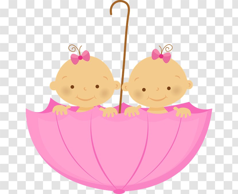 Infant Twin Clip Art - Silhouette - Female Baby Transparent PNG