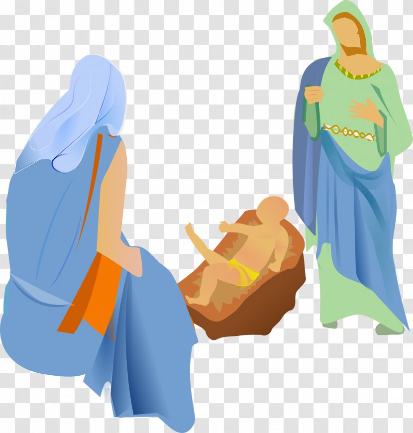 Nativity Scene Clip Art Openclipart Vector Graphics Christmas Day - Male - Navitity Banner Transparent PNG
