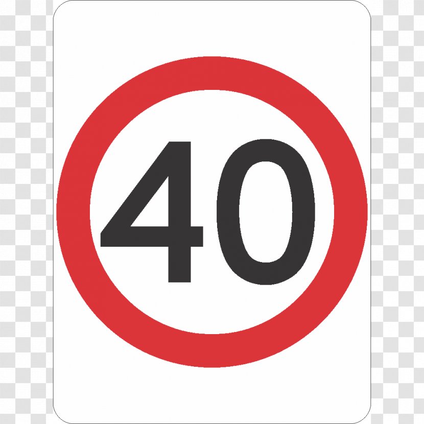 Traffic Sign Speed Limit 40 Ahead School Zone - Safety Signs Transparent PNG