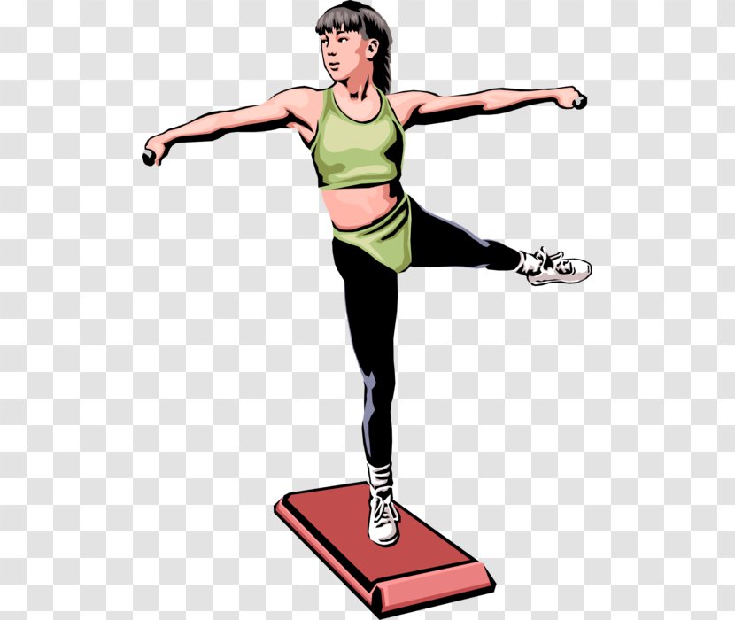 Physical Fitness Aerobic Exercise Aerobics Stretching - Cartoon Transparent PNG