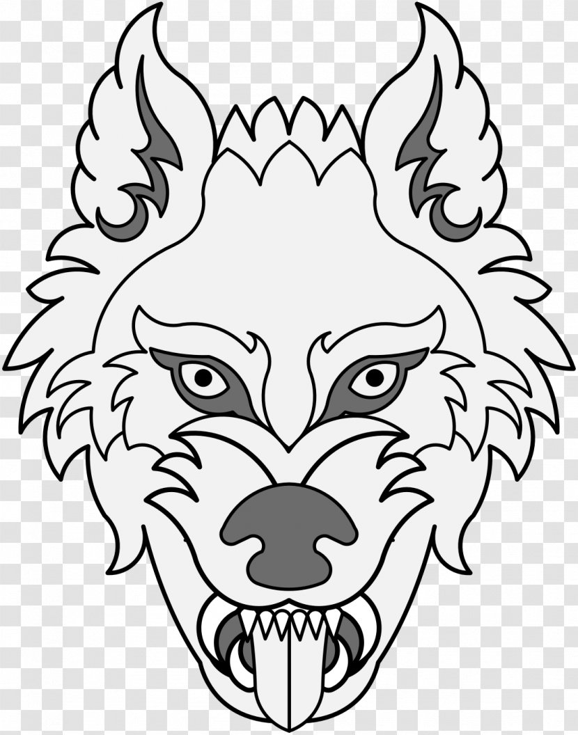 Gray Wolf Snout Heraldry Art Cabossed - Visual Arts - Face Transparent PNG