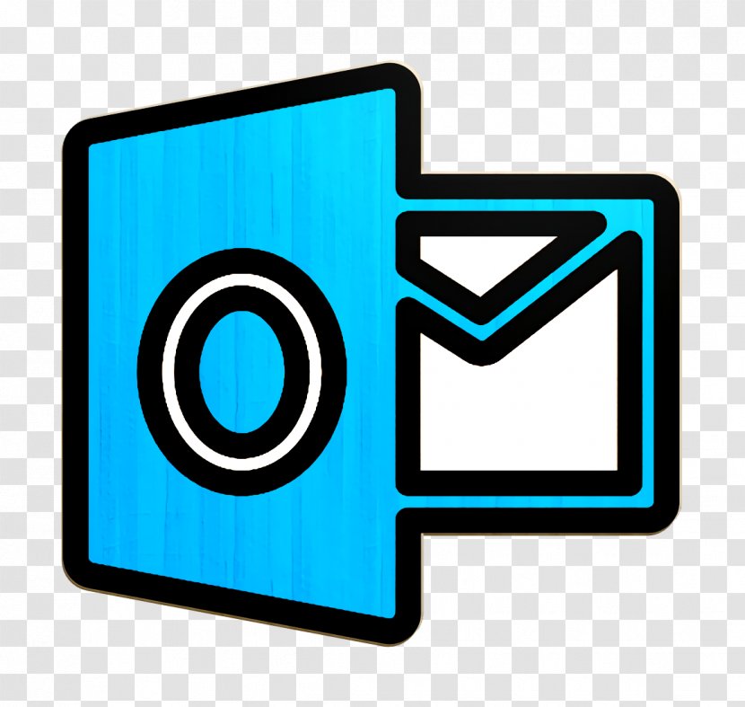 Outlook Icon - Electric Blue - Rectangle Transparent PNG