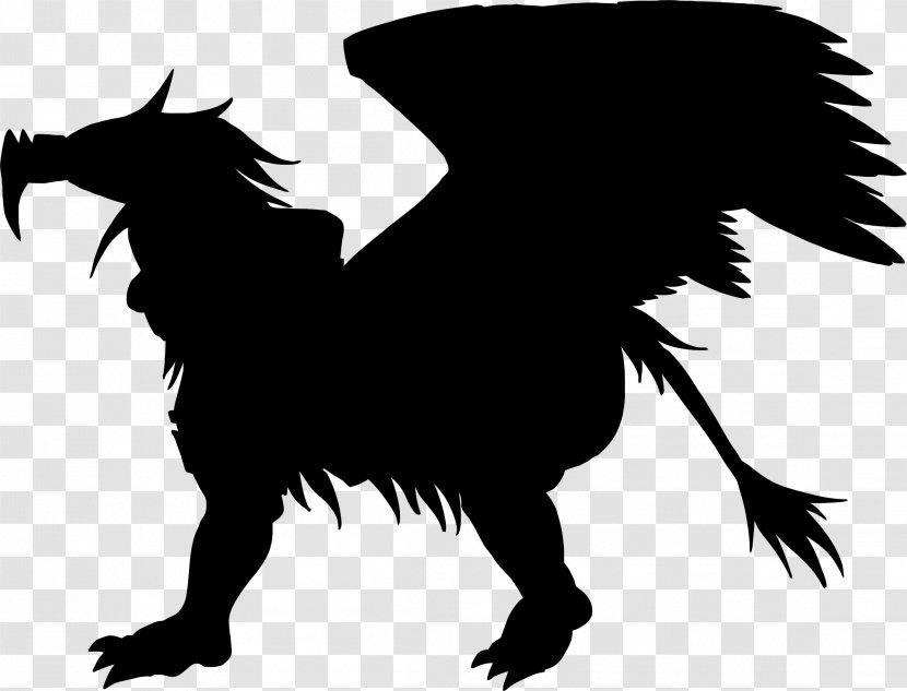 Lion Griffin Silhouette Clip Art - Wildlife Transparent PNG