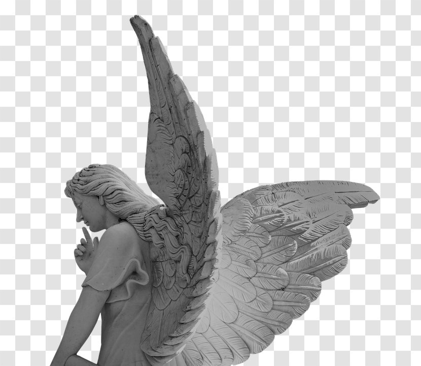 Guardian Angel Prayer Of God - Black And White Transparent PNG