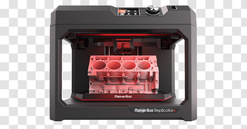 MakerBot Replicator + 3D Printing Black SMART EXTRUDER+ Printer Extruder Transparent PNG