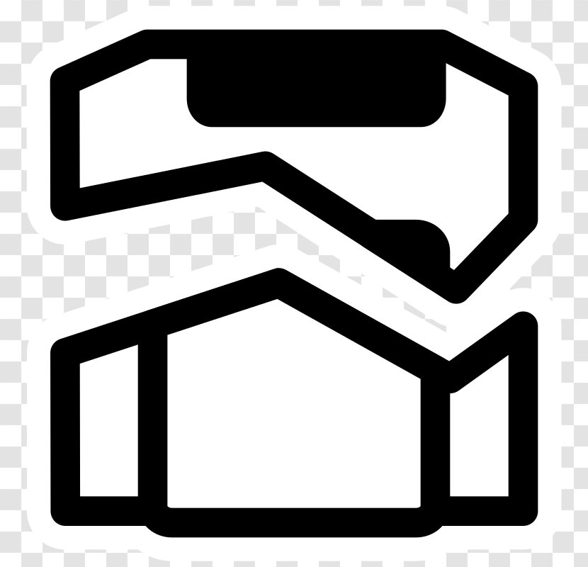 Area Rectangle Black - Symbol - Zipper Transparent PNG