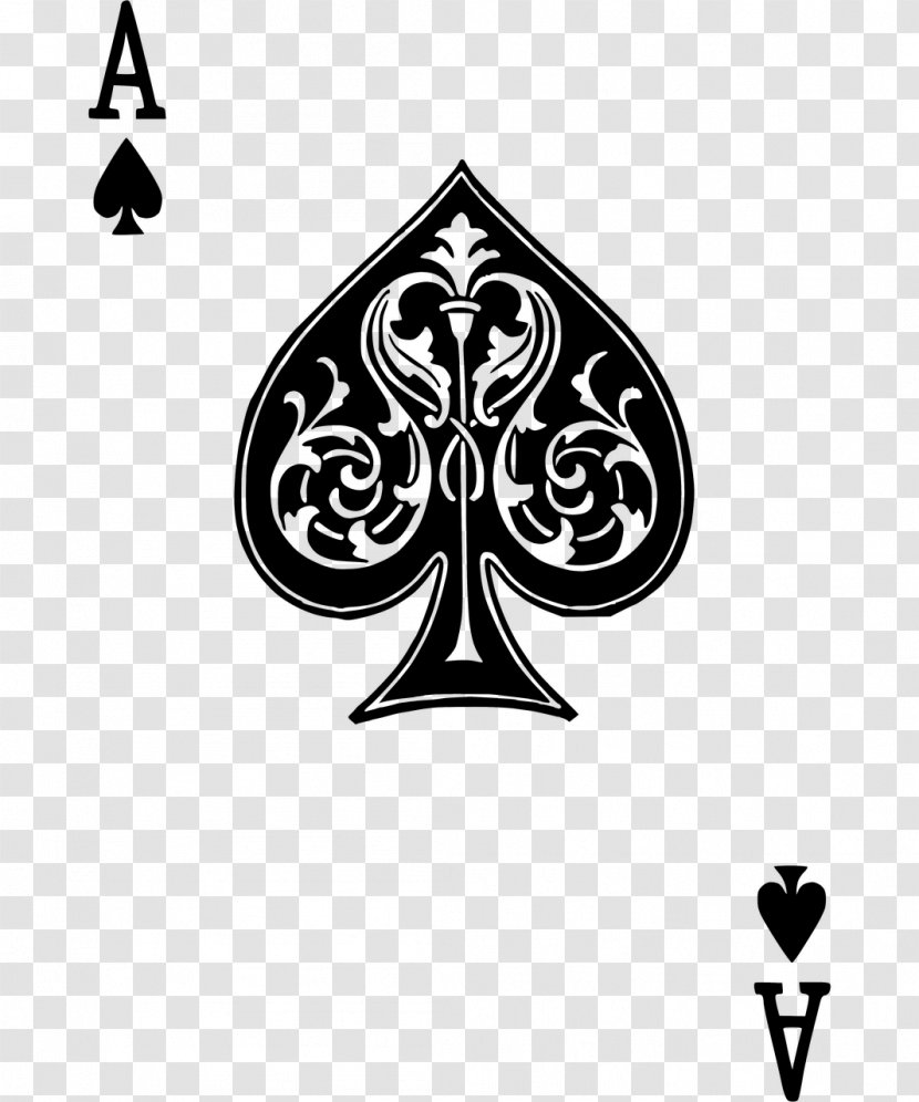 Hearts Set Ace Of Spades Playing Card - Silhouette - Suit Transparent PNG