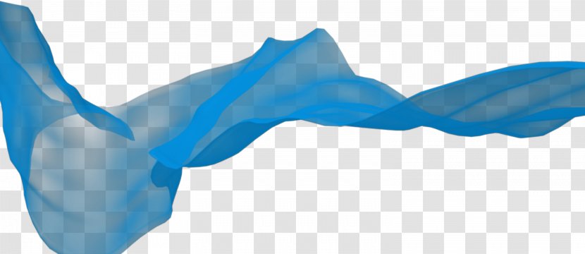 Blue Silk Ribbon - Fish Transparent PNG