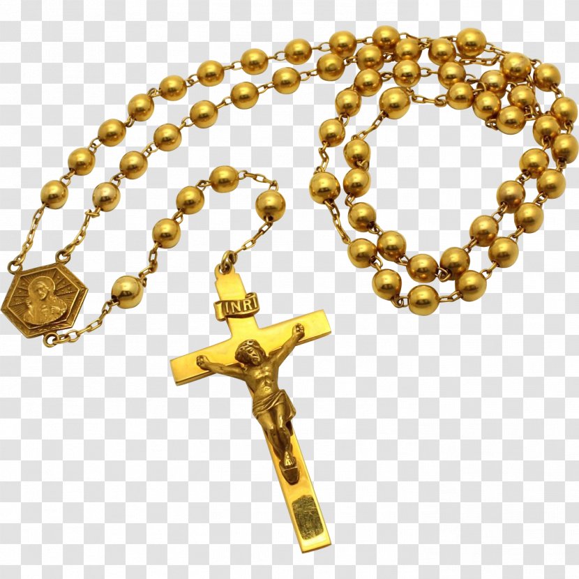 Rosary Crucifix Prayer Beads - Artifact - Cruz Transparent PNG