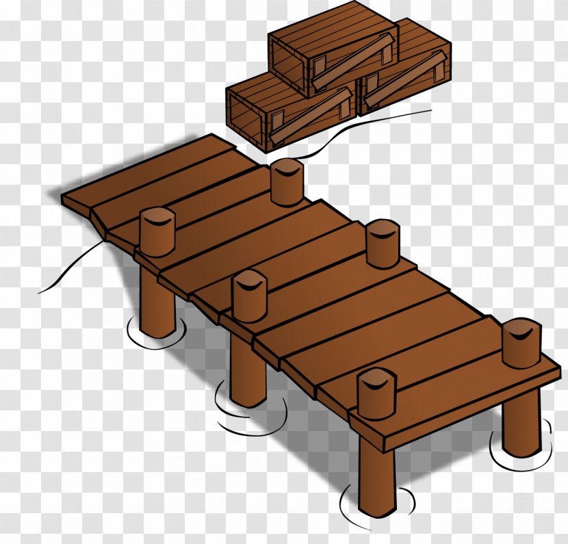 Dock Clip Art - Furniture - Bridge Vector Transparent PNG