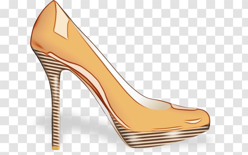 High Heels Footwear Basic Pump Yellow Shoe - Paint - Sandal Bridal Transparent PNG