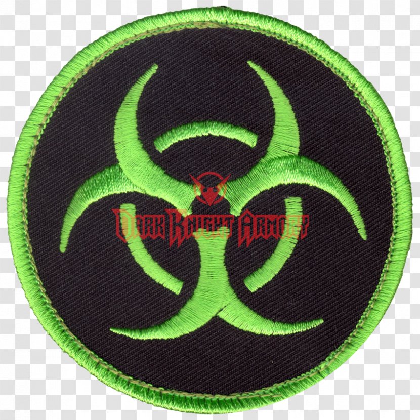 Biological Hazard Iron-on Embroidered Patch Symbol Resident Evil Transparent PNG