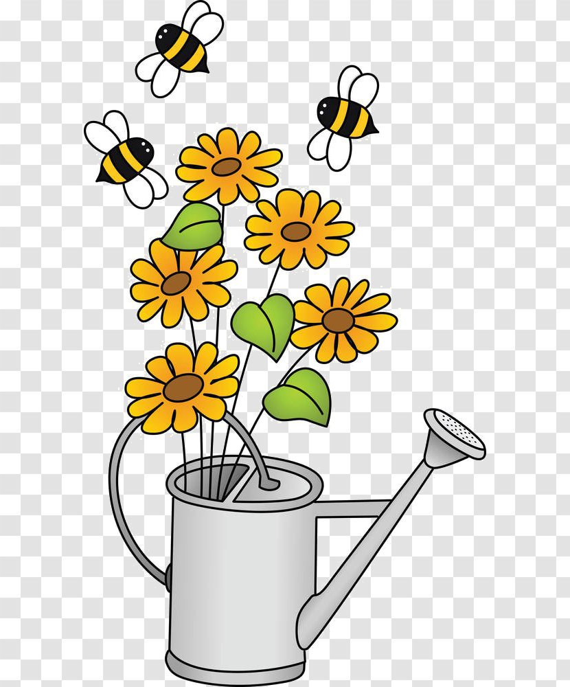 Bee Flower Clip Art - Cartoon Material Transparent PNG