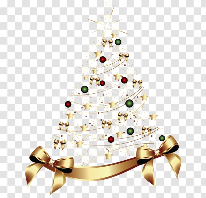Christmas Tree Gold Clip Art - Fir - Trees Transparent PNG