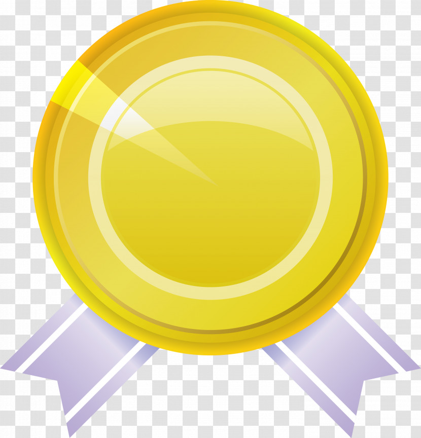 Gold Badge Ribbon Badge Blank Badge Transparent PNG