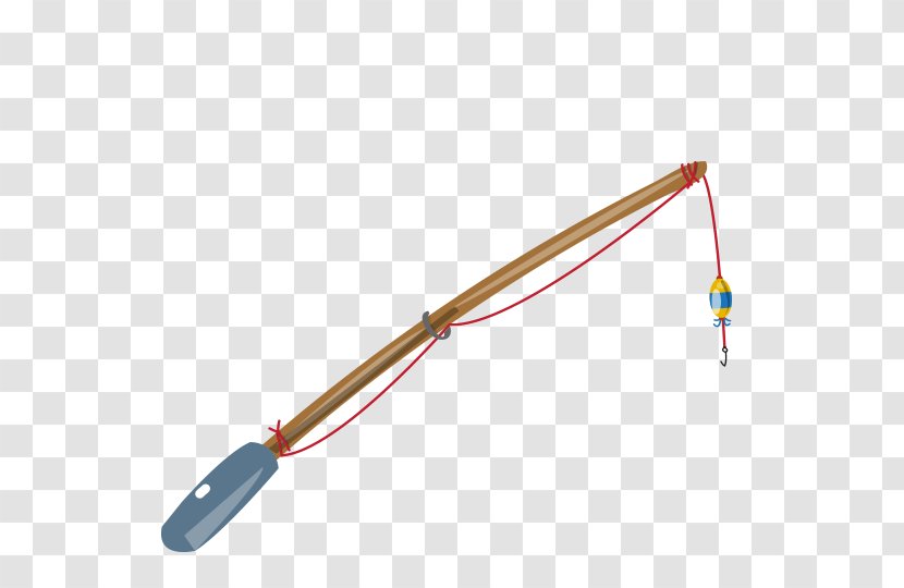 Fishing Rod Angling Fish Hook - Cartoon - Rods Transparent PNG