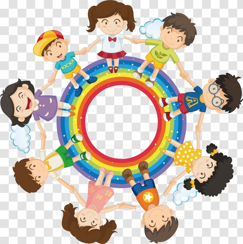 Royalty-free Child Clip Art - Human Behavior - Rainbow With Hand In Transparent PNG