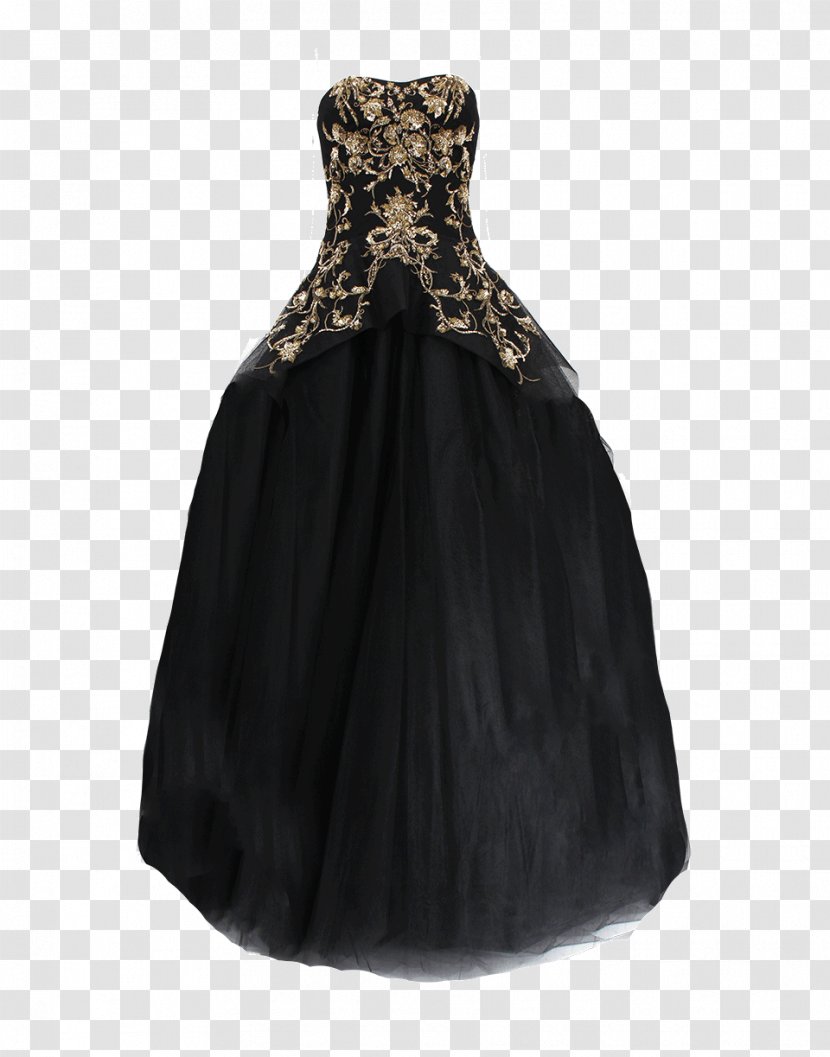 Little Black Dress Gown Fashion Marchesa - Skirt Transparent PNG
