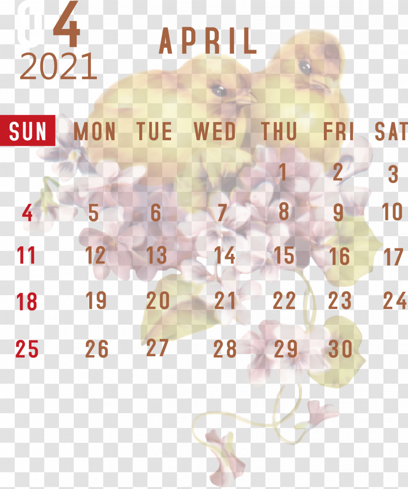 April 2021 Printable Calendar April 2021 Calendar 2021 Calendar Transparent PNG